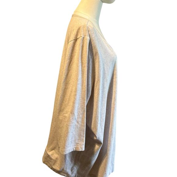 Catherines 2X Shirt Top  Scoop Neck 3/4 Sleeve Suprema Collection Beige Heather - Picture 5 of 7